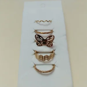Multi-design fashion ring for women with butterfly detail | Gold tone rings MyInfinityStore