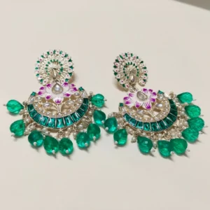 “Green Pearl Chandiwali Earrings in Mumbai – Buy Online”